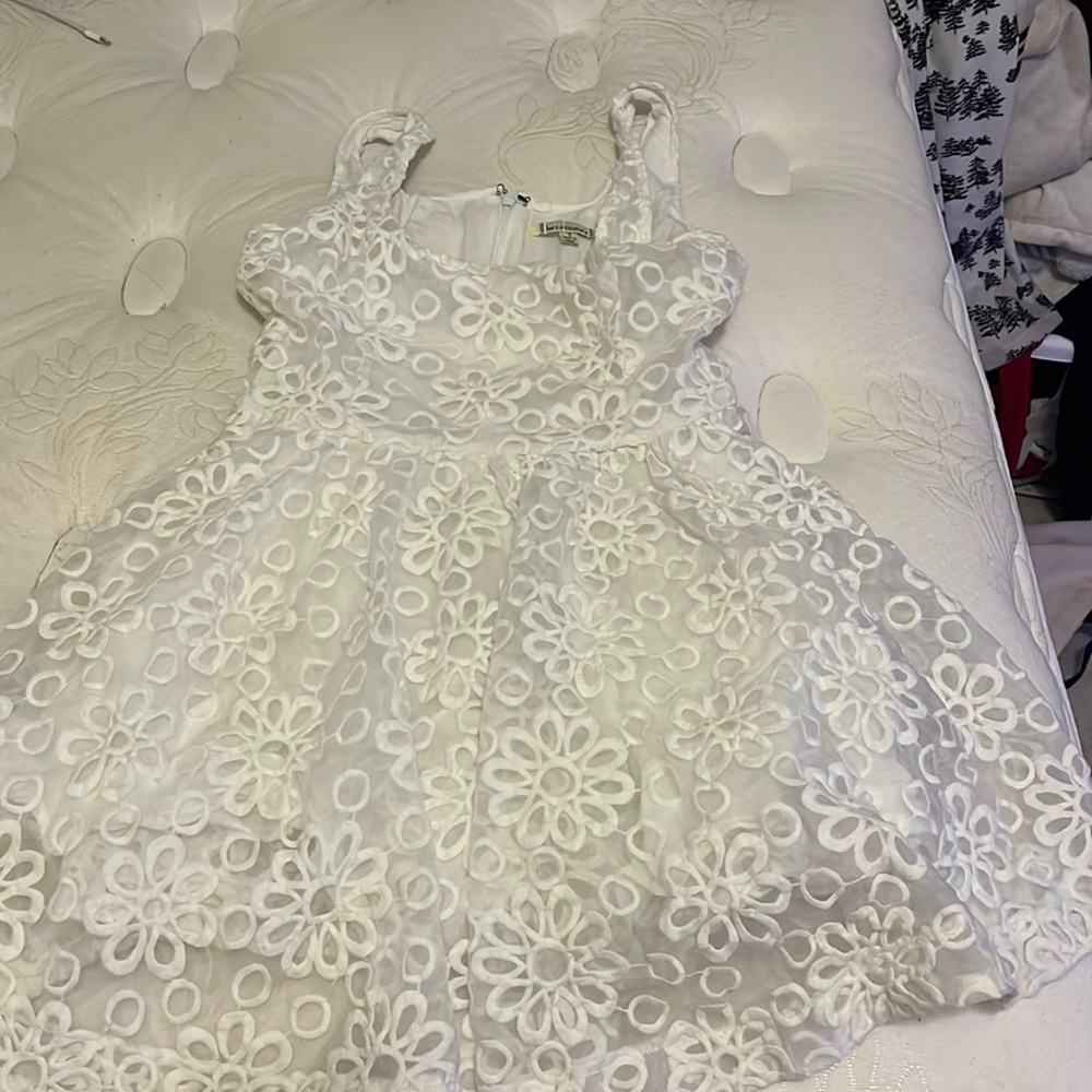 Lucca couture size small white flower dress